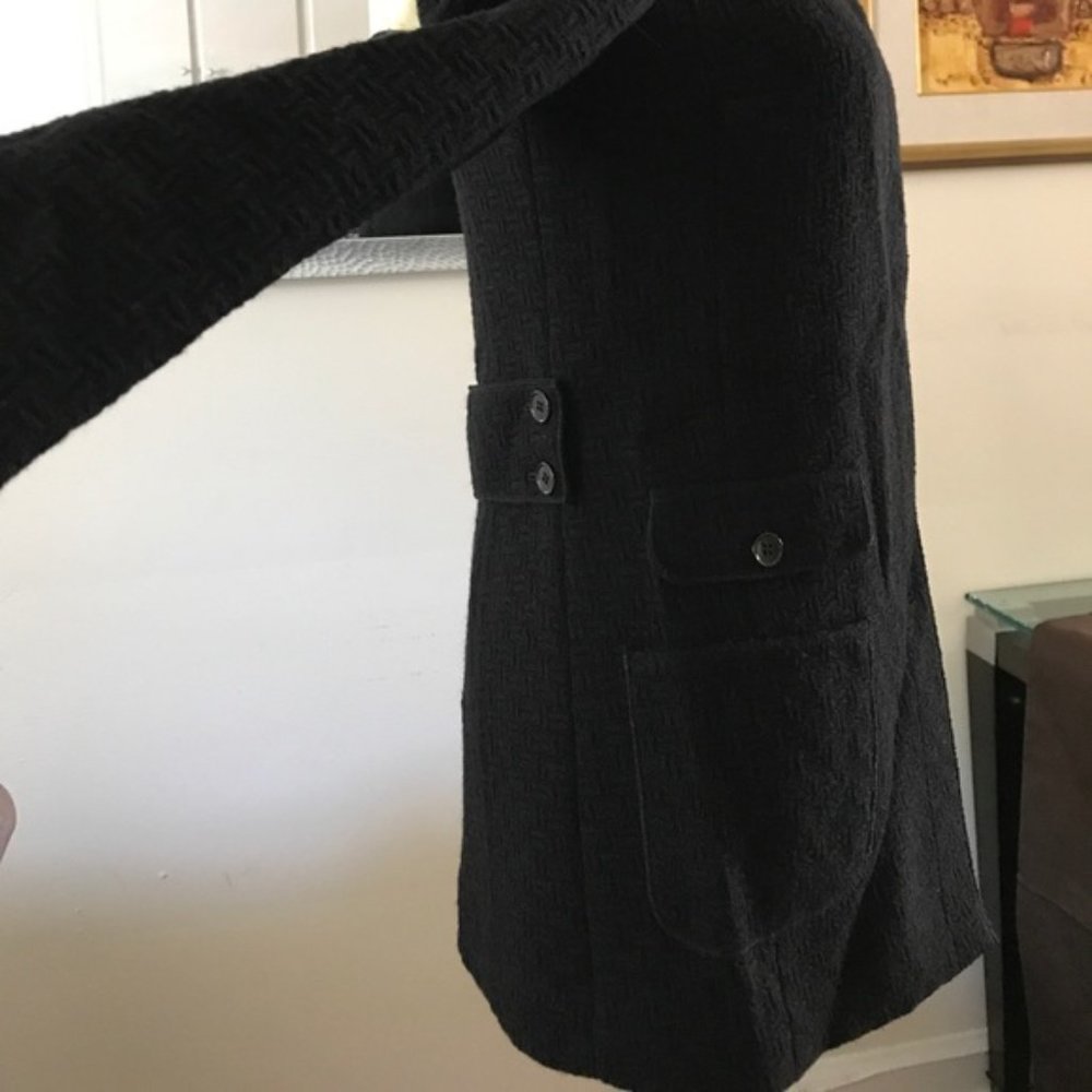 Vintage Dolce & Gabbana 100% wool textured fitted blazer peacoat car coat jacket - Picture 3 of 15
